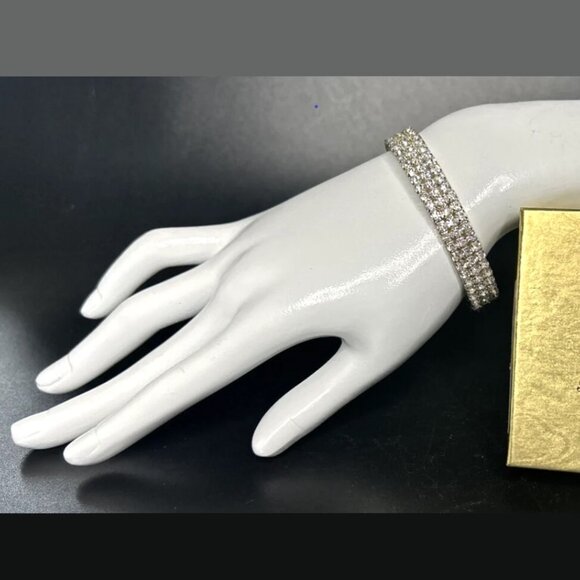 Sterling Silver and Cz 3-Row Tennis Bracelet - Picture 10 of 14